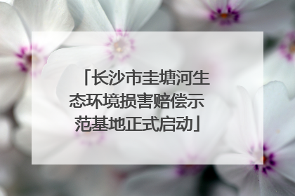 长沙市圭塘河生态环境损害赔偿示范基地正式启动