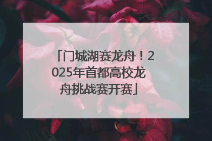 门城湖赛龙舟！2025年首都高校龙舟挑战赛开赛