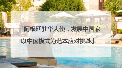 阿根廷驻华大使：发展中国家以中国模式为范本应对挑战