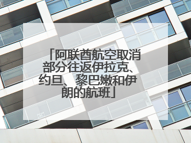 阿联酋航空取消部分往返伊拉克、约旦、黎巴嫩和伊朗的航班