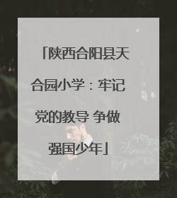 陕西合阳县天合园小学：牢记党的教导 争做强国少年