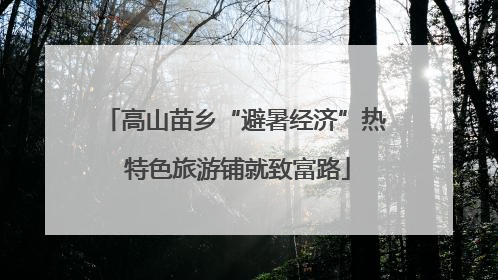 高山苗乡“避暑经济”热 特色旅游铺就致富路