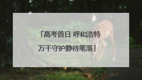 高考首日 呼和浩特万千守护静待笔落