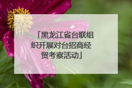 黑龙江省台联组织开展对台招商经贸考察活动