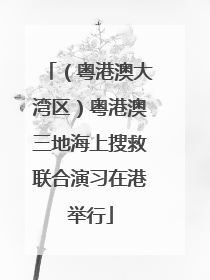 （粤港澳大湾区）粤港澳三地海上搜救联合演习在港举行
