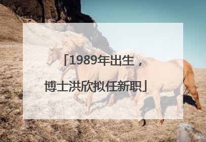 1989年出生，博士洪欣拟任新职