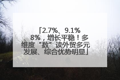 2.7%、9.1%、8%，增长平稳！多维度“数”读外贸多元发展、综合优势明显