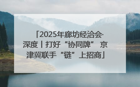 2025年廊坊经洽会·深度丨打好“协同牌” 京津冀联手“链”上招商