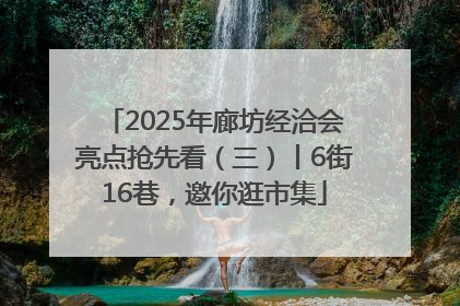 2025年廊坊经洽会亮点抢先看（三）丨6街16巷，邀你逛市集