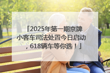 2025年第一期京牌小客车司法处置今日启动，618辆车等你选！