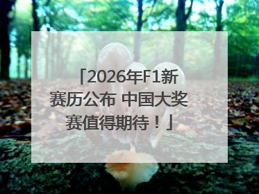 2026年F1新赛历公布 中国大奖赛值得期待！
