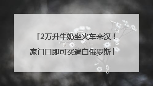 2万升牛奶坐火车来汉！家门口即可买遍白俄罗斯