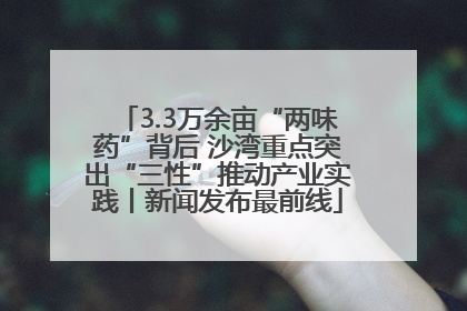 3.3万余亩“两味药”背后 沙湾重点突出“三性”推动产业实践丨新闻发布最前线