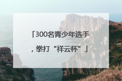 300名青少年选手，拳打“祥云杯”