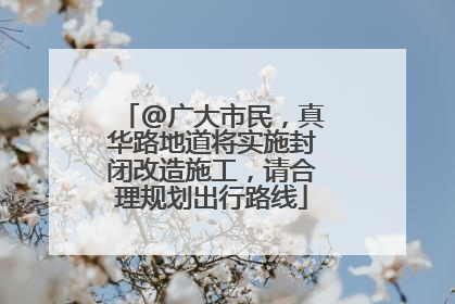 @广大市民，真华路地道将实施封闭改造施工，请合理规划出行路线