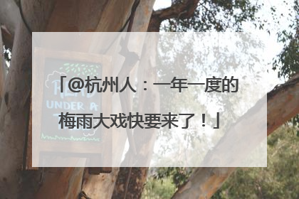 @杭州人：一年一度的梅雨大戏快要来了！
