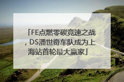FE点燃零碳竞速之战，DS潘世奇车队成为上海站首轮最大赢家