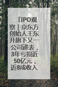 IPO观察｜京东方创始人王东升旗下又一公司递表，3年亏损近50亿元，近8成收入来自同一客户