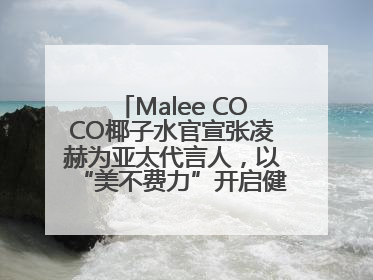 Malee COCO椰子水官宣张凌赫为亚太代言人，以“美不费力”开启健康生活好状态